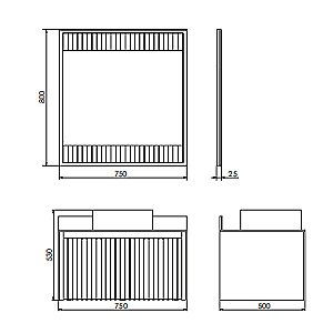 Зеркало Comforty Марсель 75 00-00012269 белое матовое в ванную от интернет-магазине сантехники Sanbest