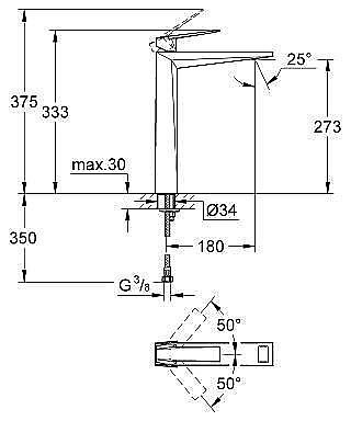 Смеситель для раковины Grohe Allure Brilliant 23114000 купить в интернет-магазине сантехники Sanbest
