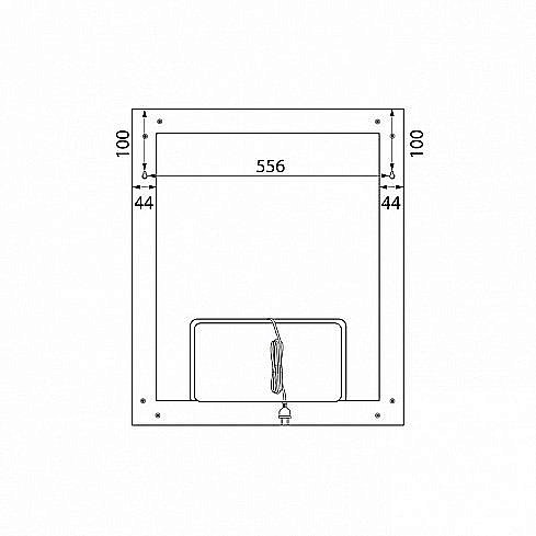Зеркало Iddis Slide 60 SLI6000i98 черное в ванную от интернет-магазине сантехники Sanbest