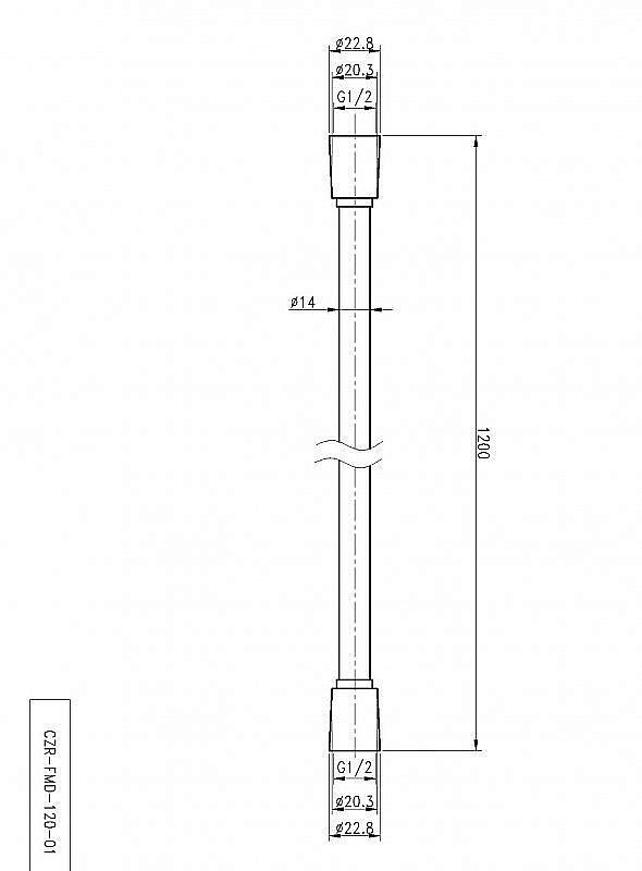 Душевой шланг Cezares CZR-FMD-120-01 купить в интернет-магазине сантехники Sanbest