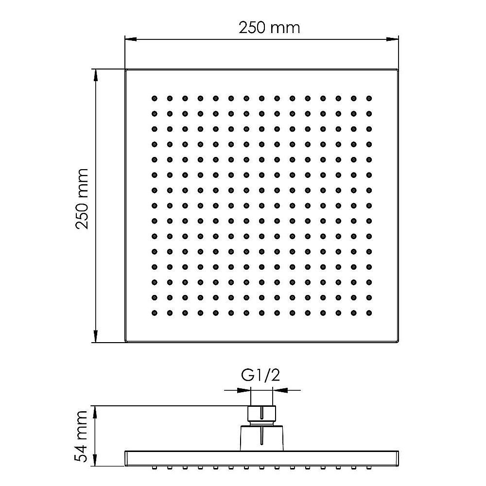Верхний душ WasserKraft A358 никель купить в интернет-магазине сантехники Sanbest