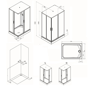 Душевая кабина AM.PM Gem W90C-404-12090MT 120x90 купить в интернет-магазине Sanbest