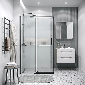 Душевой уголок Grossman Pragma 120.K33.03.1290.21.02 120x90 стекло шиншилла/профиль черный матовый купить в интернет-магазине Sanbest