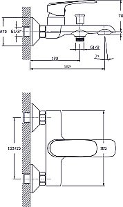 Смеситель для ванны Rush Gozo GZ3735-44 купить в интернет-магазине сантехники Sanbest