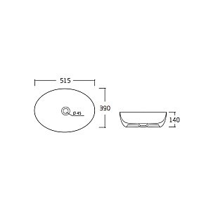 Раковина накладная Orange 52 B05-520W белая купить в интернет-магазине Sanbest
