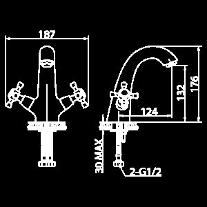Смеситель для раковины Elghansa Kimberli 1930063 хром купить в интернет-магазине сантехники Sanbest