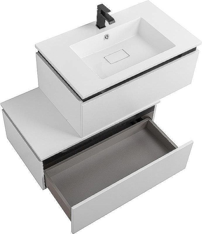 Нижняя тумба Cezares SLIDER-800-1C-PI-BO белый для ванной в интернет-магазине сантехники Sanbest