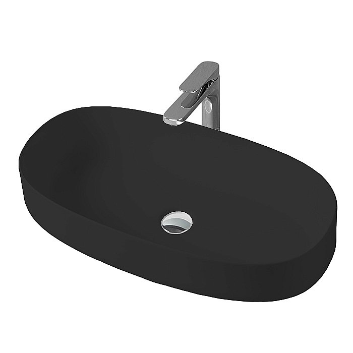 Раковина накладная Artceram Cognac 68 COL005 17 00 Nero Matt купить в интернет-магазине Sanbest