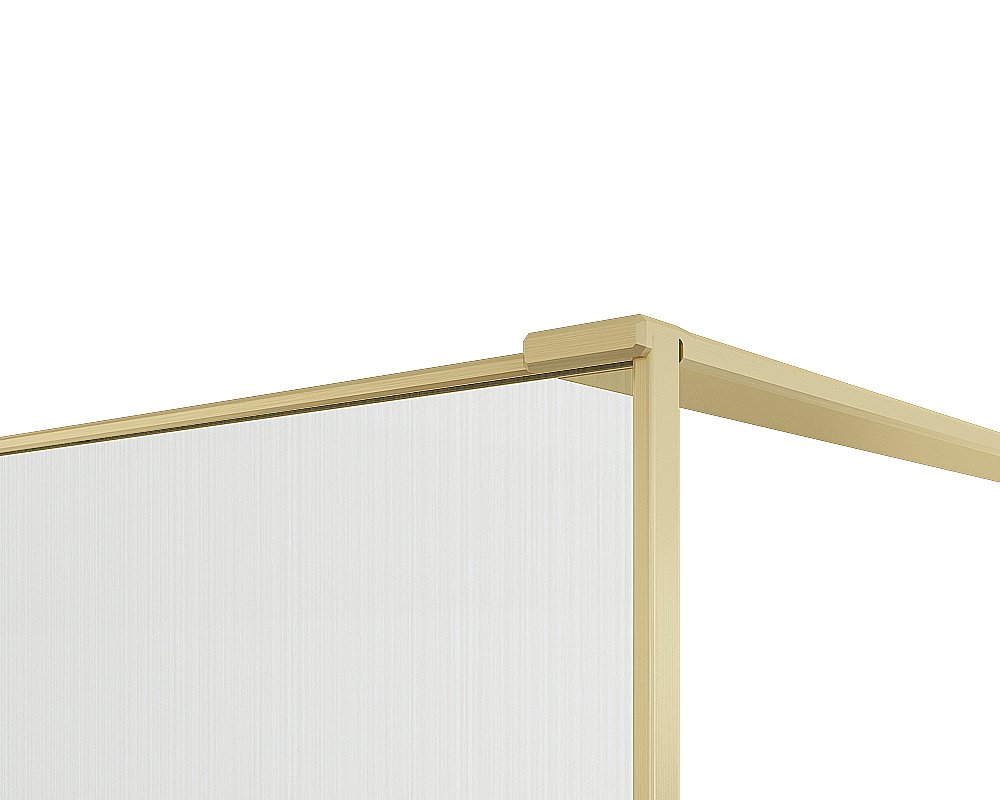 Душевое ограждение Vincea Walk-In 100 VSW-7HS100GWG стекло ламинированное с золотыми нитями/профиль брашированное золото купить в интернет-магазине Sanbest