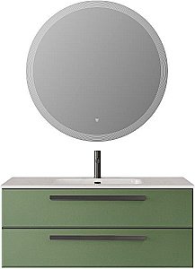 Тумба с раковиной Cezares ECO-CER-N 120 ECO-CER-N-1200-2C-SO-PS-P фисташковый софт для ванной в интернет-магазине Sanbest