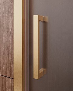 Душевая дверь Cezares MOLVENO-BF-1-120-P-BORO брашированное золото купить в интернет-магазине Sanbest