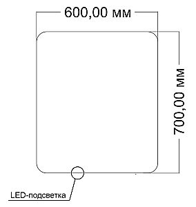 Зеркало LED Vincea VLM-3BE6007-2 60х70 в ванную от интернет-магазине сантехники Sanbest