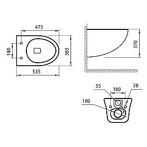 Унитаз подвесной Art&Max PESCARA AM016CHR/SC белый, с сиденьем микролифт, безободковый купить в интернет-магазине Sanbest