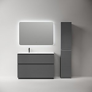 Тумба с раковиной Sancos Folk Floor FL120FLGS/FL120FRGS Grey soft для ванной в интернет-магазине Sanbest