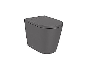 Унитаз приставной Roca Inspira Round Rimless 347526640 безободковый, оникс купить в интернет-магазине Sanbest