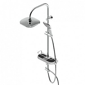 Смеситель для ванны с душевой колонной Dorff Ultra D4085011 хром купить в интернет-магазине сантехники Sanbest