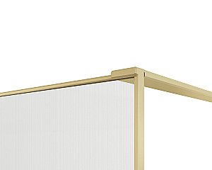 Душевое ограждение Vincea Walk-In 100 VSW-7HS100GWG стекло ламинированное с золотыми нитями/профиль брашированное золото купить в интернет-магазине Sanbest