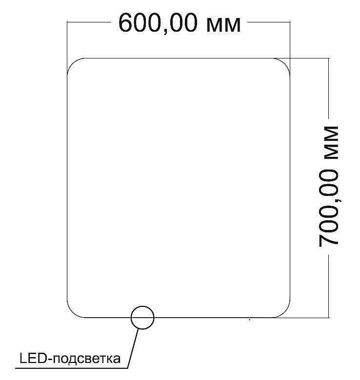 Зеркало LED Vincea VLM-3BE6007-2 60х70 в ванную от интернет-магазине сантехники Sanbest
