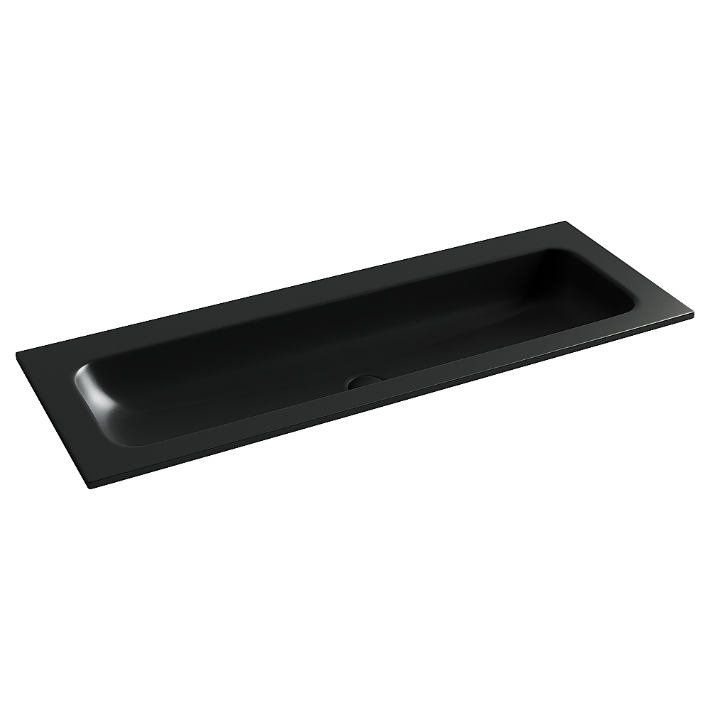 Тумба с раковиной Sancos Velta 120 VL120WG+CN7016MBwx теплый серый матовая/раковина черная матовая, без отверстий для ванной в интернет-магазине Sanbest