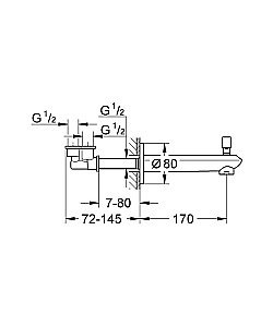 Излив для ванны GROHE Eurodisc Cosmopolitan 13279 002 купить в интернет-магазине сантехники Sanbest