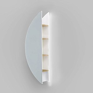 Зеркало Jorno Solis 34 Sol.11.34/W/JR белое в ванную от интернет-магазине сантехники Sanbest