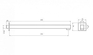 Держатель верхнего душа Bien BT16028103 купить в интернет-магазине сантехники Sanbest