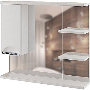 Зеркало со шкафом Mixline ЭТЬЕН 80 в ванную от интернет-магазине сантехники Sanbest