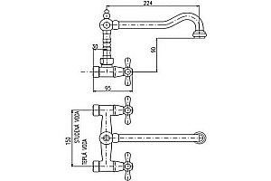Смеситель для кухни Rav-Slezak Morava Retro MK502.5/28SM бронза купить в интернет-магазине сантехники Sanbest