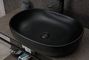 Раковина накладная Gid Lago 60 Bm9026a 53369 черная матовая купить в интернет-магазине Sanbest