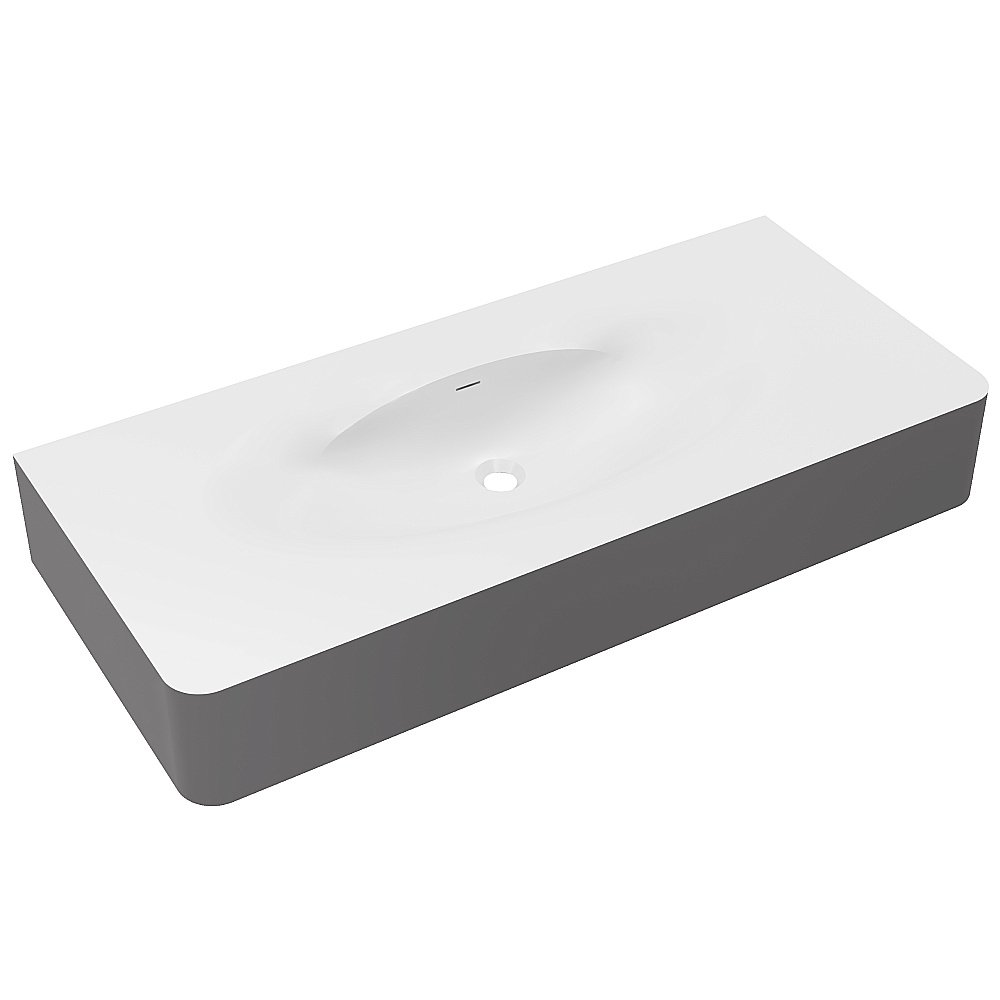 Раковина Vincea Caprise VCB-4CA120MWG белый матовый/серый матовый купить в интернет-магазине Sanbest