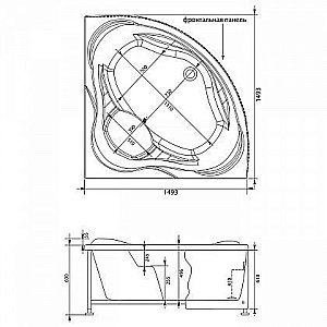 Акриловая ванна Aquanet Malta New 150 205410 с к/с купить в интернет-магазине Sanbest