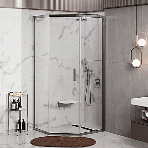 Душевой уголок WasserKRAFT Naab 86S38 100х100 стекло прозрачное/профиль серебро купить в интернет-магазине Sanbest