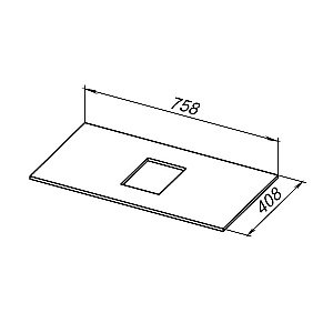 Столешница Allen Brau Priority 80 1.31010.B-S бежевая для ванной в интернет-магазине сантехники Sanbest