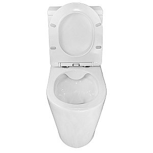 Унитаз напольный AZARIO Flin AZ-1363C безободковый, с бачком, с крышкой микролифт, глянцевый белый купить в интернет-магазине Sanbest