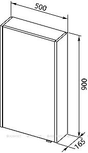 Зеркальный шкаф Aquanet Августа 50 белый купить в интернет-магазине сантехники Sanbest