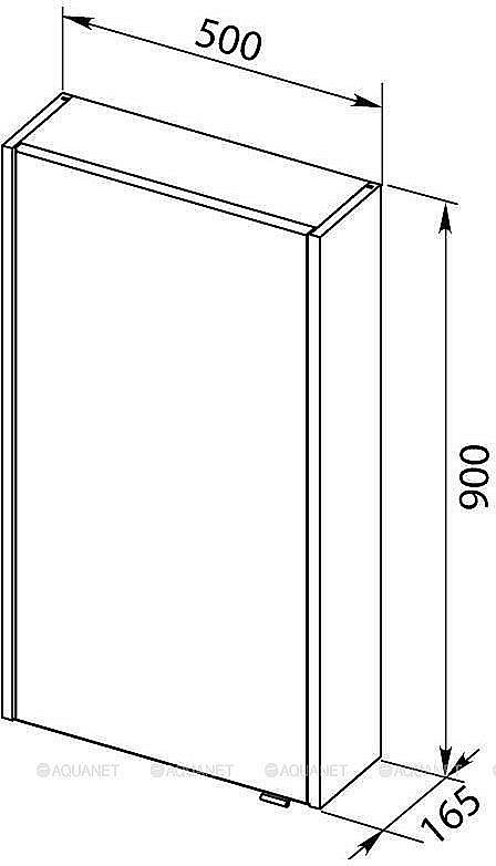 Зеркальный шкаф Aquanet Августа 50 белый купить в интернет-магазине сантехники Sanbest