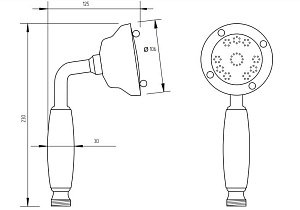 Душевая лейка Migliore Ricambi MML.RIC-33.111.DO золото купить в интернет-магазине сантехники Sanbest