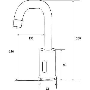 Смеситель для раковины beWash Photocell BWAM1BS869 черный матовый купить в интернет-магазине сантехники Sanbest