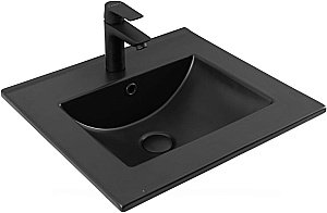 Тумба с раковиной Aquanet Алвита new 50 344131+329252 белая матовая для ванной в интернет-магазине Sanbest