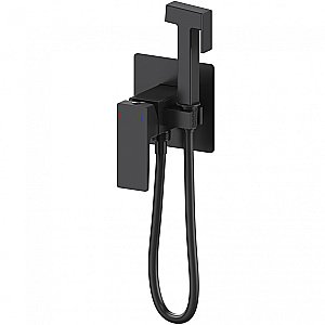 Смеситель с гигиеническим душем встраиваемый WONZON & WOGHAND CUBE 2.0, Черный матовый (WW-88829068-MB) купить в интернет-магазине сантехники Sanbest