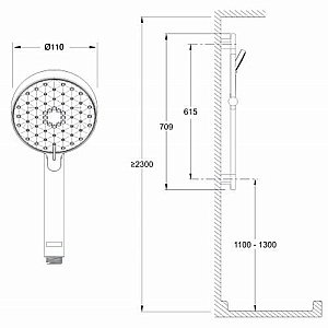 Душевая штанга с мыльницей Jacob Delafon AWAKEN Organic E99899RU-CP купить в интернет-магазине сантехники Sanbest