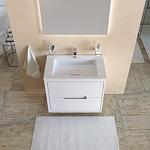 Тумба с раковиной Taliente Olejo 65 белый глянцевый для ванной в интернет-магазине Sanbest