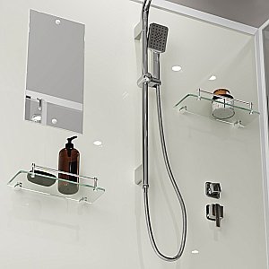 Душевая кабина Niagara Standart ST100/80/15Q/BK 100х80 стекло прозрачное/профиль белый купить в интернет-магазине Sanbest