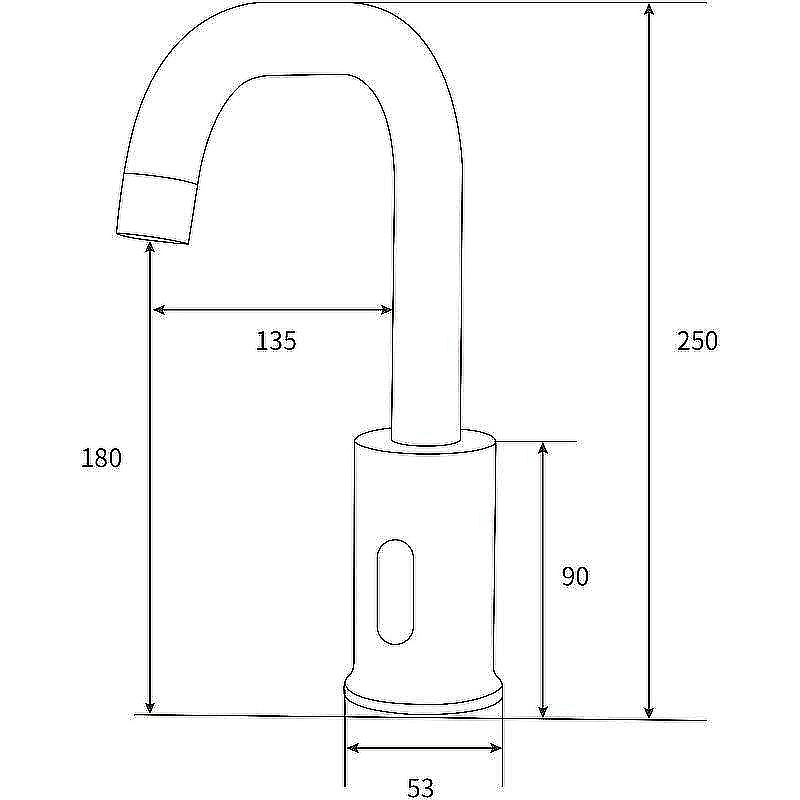 Смеситель для раковины beWash Photocell BWAM1BS869 черный матовый купить в интернет-магазине сантехники Sanbest