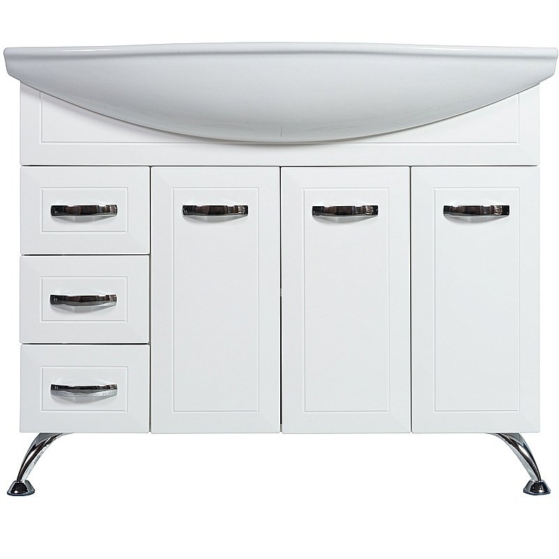 Тумба с раковиной Rush Fiji 105 FIS181105W белая для ванной в интернет-магазине Sanbest