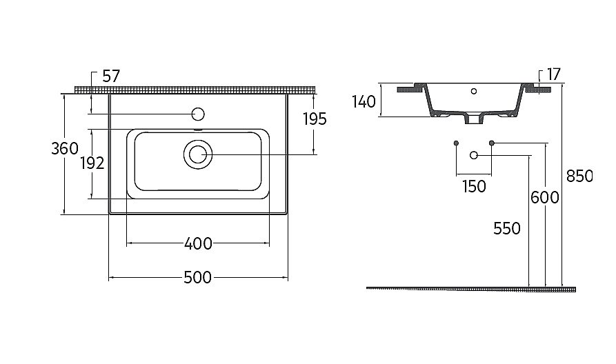 Раковина ISVEA Sistema T 50 10SL50050SV белая купить в интернет-магазине Sanbest