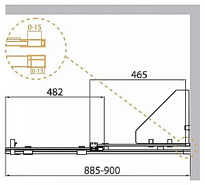 Душевое ограждение Cezares STREAM-BF-1-90-C-Cr 90 купить в интернет-магазине Sanbest