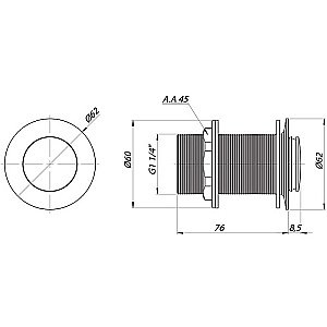 Донный клапан GPD PUP02 click-clack купить в интернет-магазине сантехники Sanbest