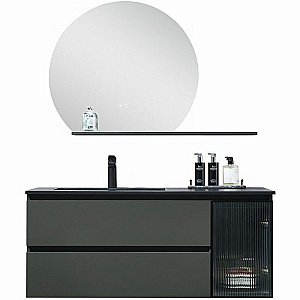 Тумба с раковиной Orans BC-2055-1200L 120 2055120L темно-серая для ванной в интернет-магазине Sanbest