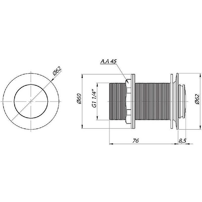 Донный клапан GPD PUP02 click-clack купить в интернет-магазине сантехники Sanbest
